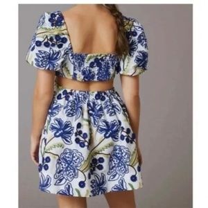 Anthropologie Puff-Sleeve Babydoll Mini Dress Plus size